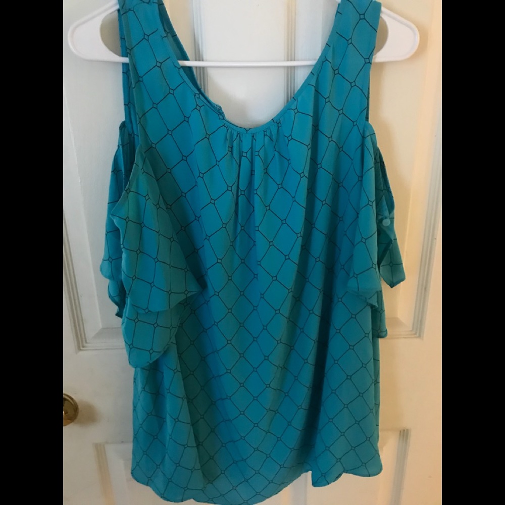 New teal/ black shirt
